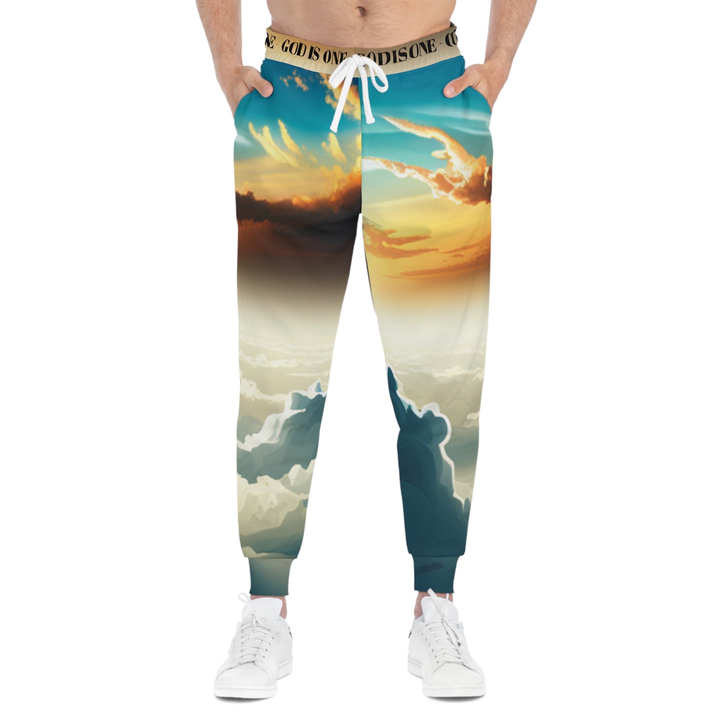 Athletic Joggers (AOP) Heren Bottoms God Is One 01