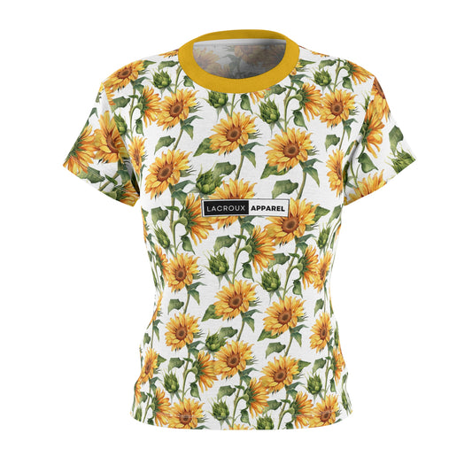 Dames Cut & Sew Tee Sunflower All over print