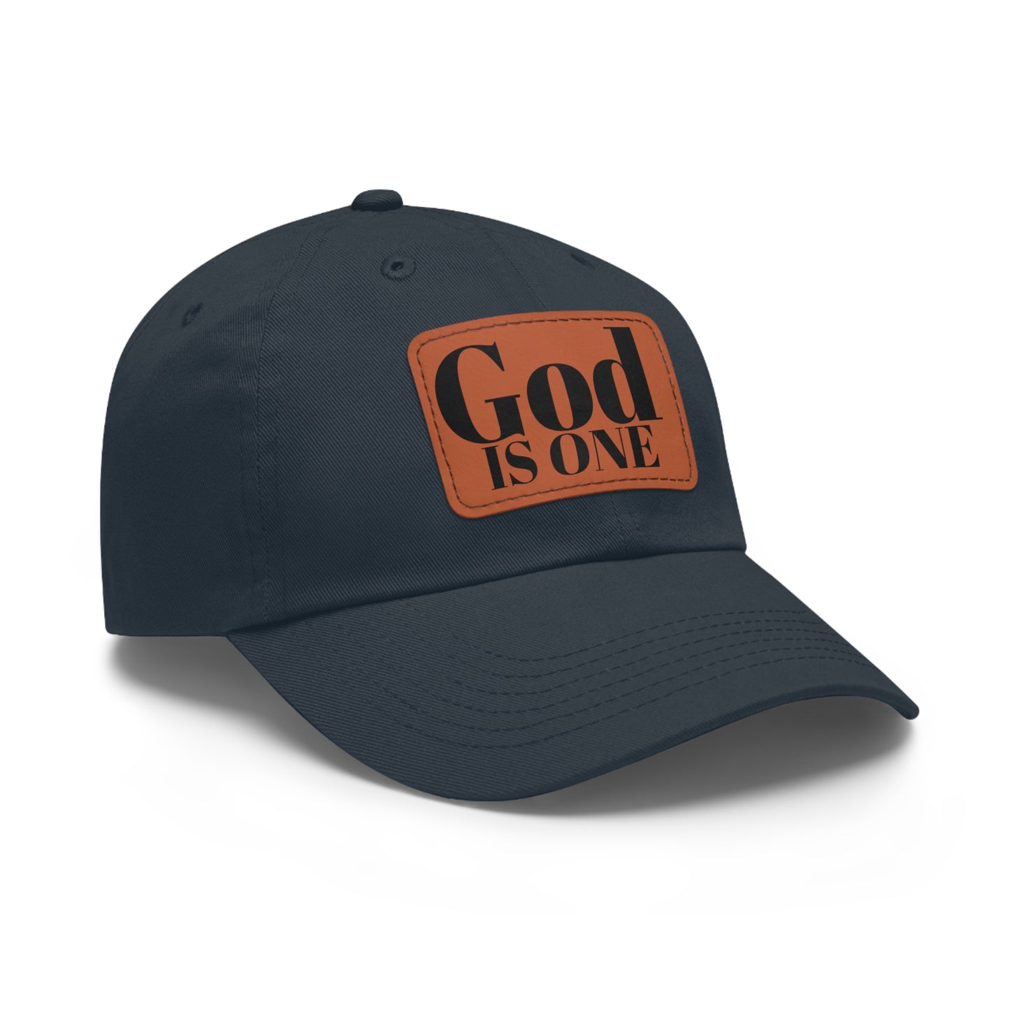 Dad Hat met lederen patch (Rectangle)  - Head wear (God is One) 10