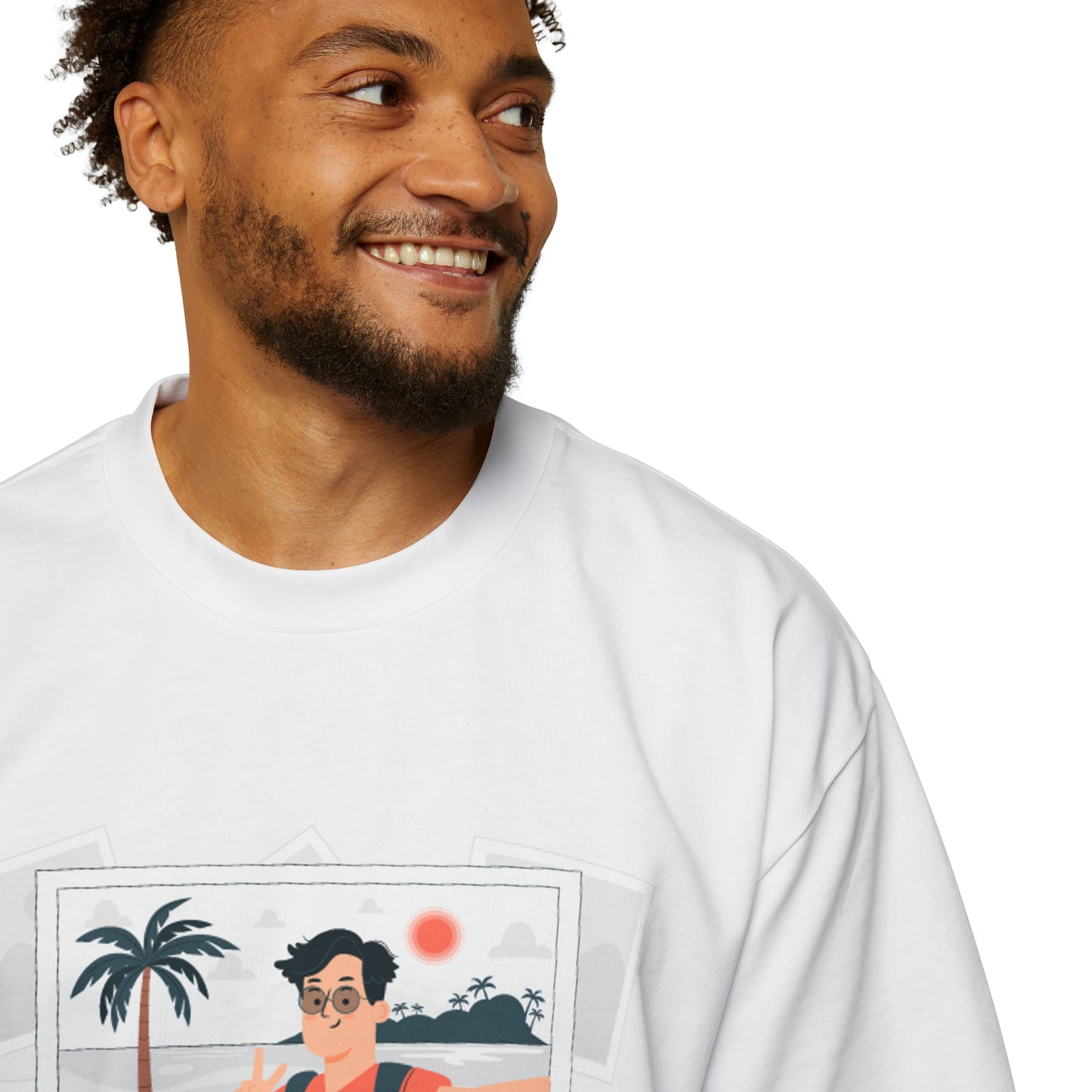 Heren Heavy Oversized Tee Selfies, The Child In me 08