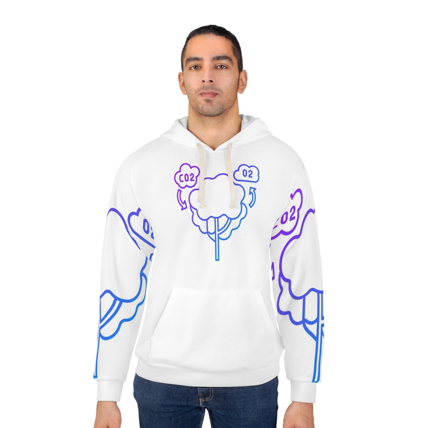 Heren & Dames Pullover Hoodie Helping the Earth 03