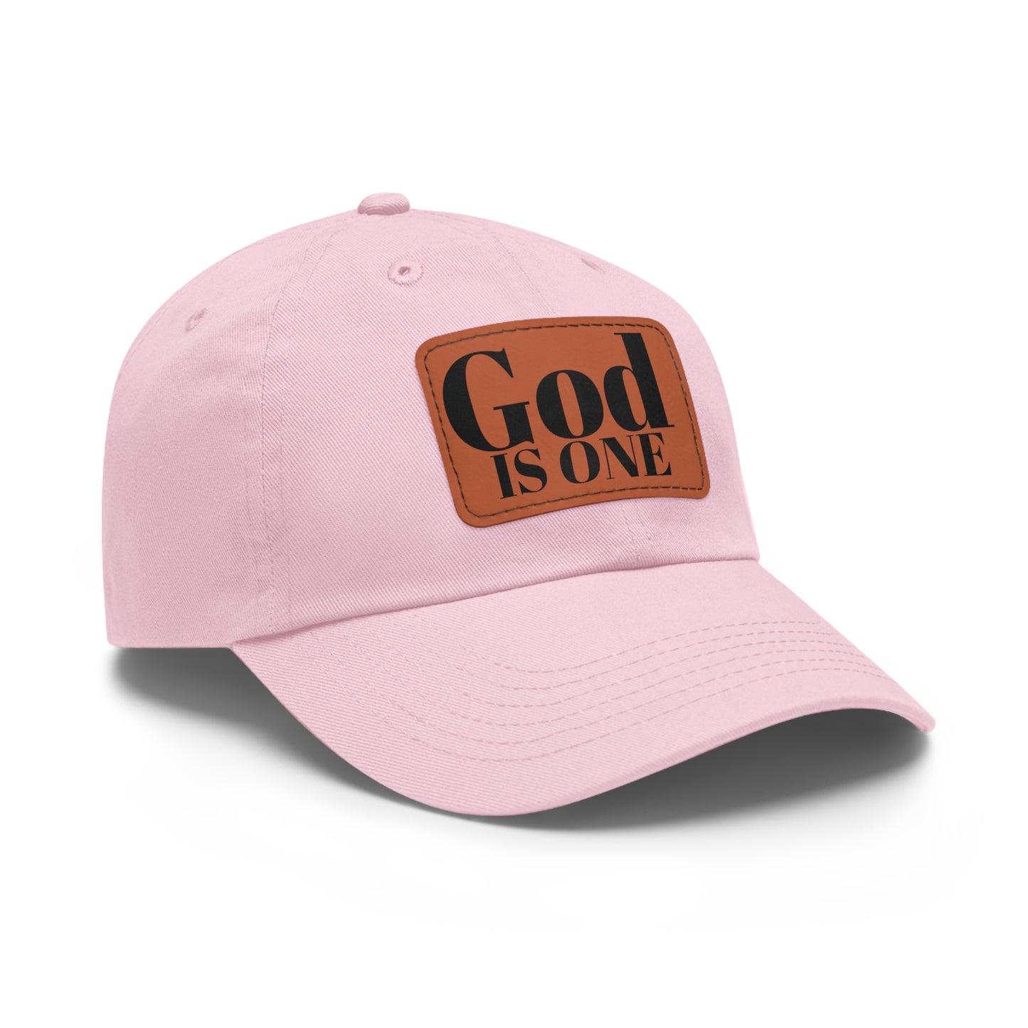 Dad Hat met lederen patch (Rectangle)  - Head wear (God is One) 10
