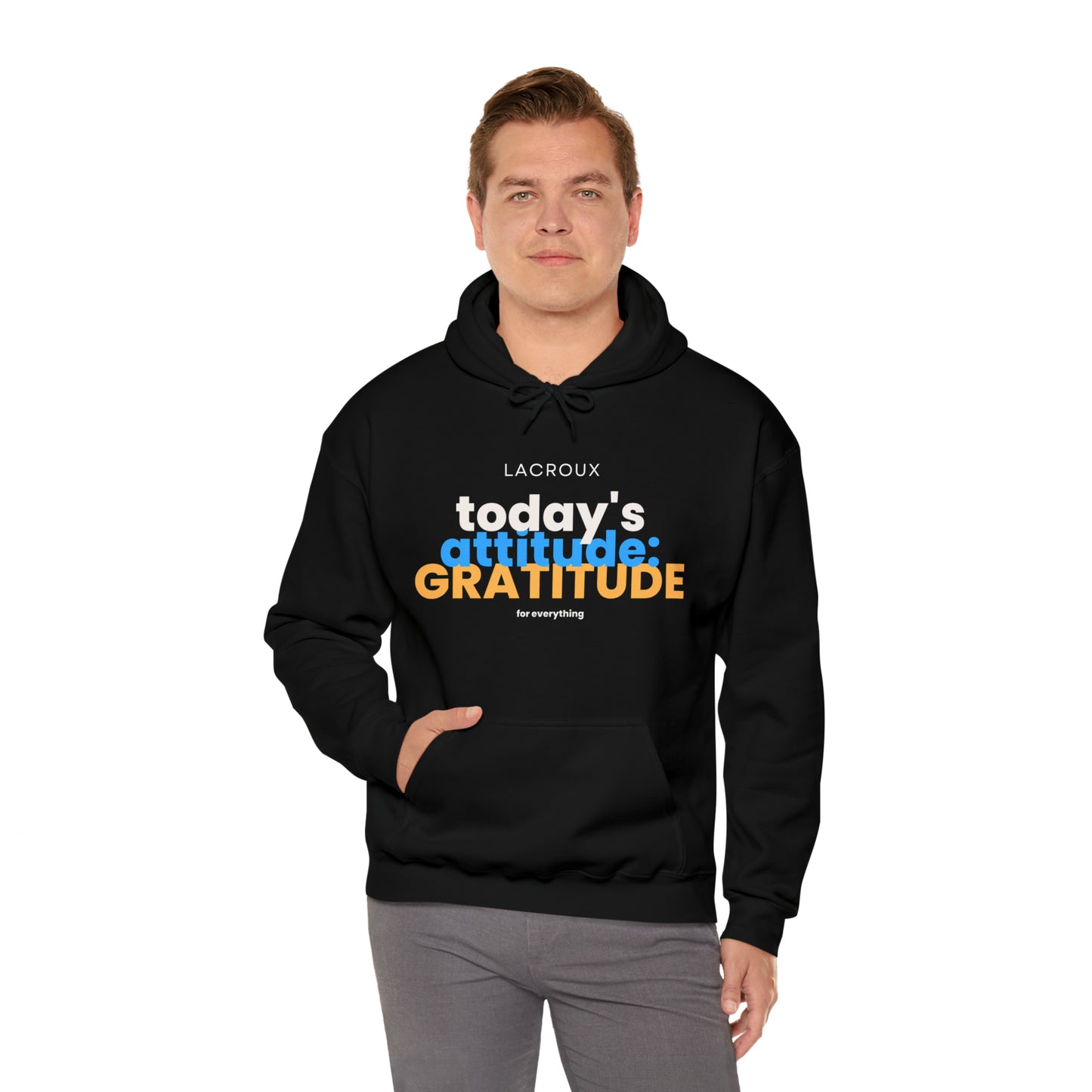 Heren & Dames Heavy Blend Wear Motivation 011 Hooded Sweatshirt 'GRATITUDE'.
