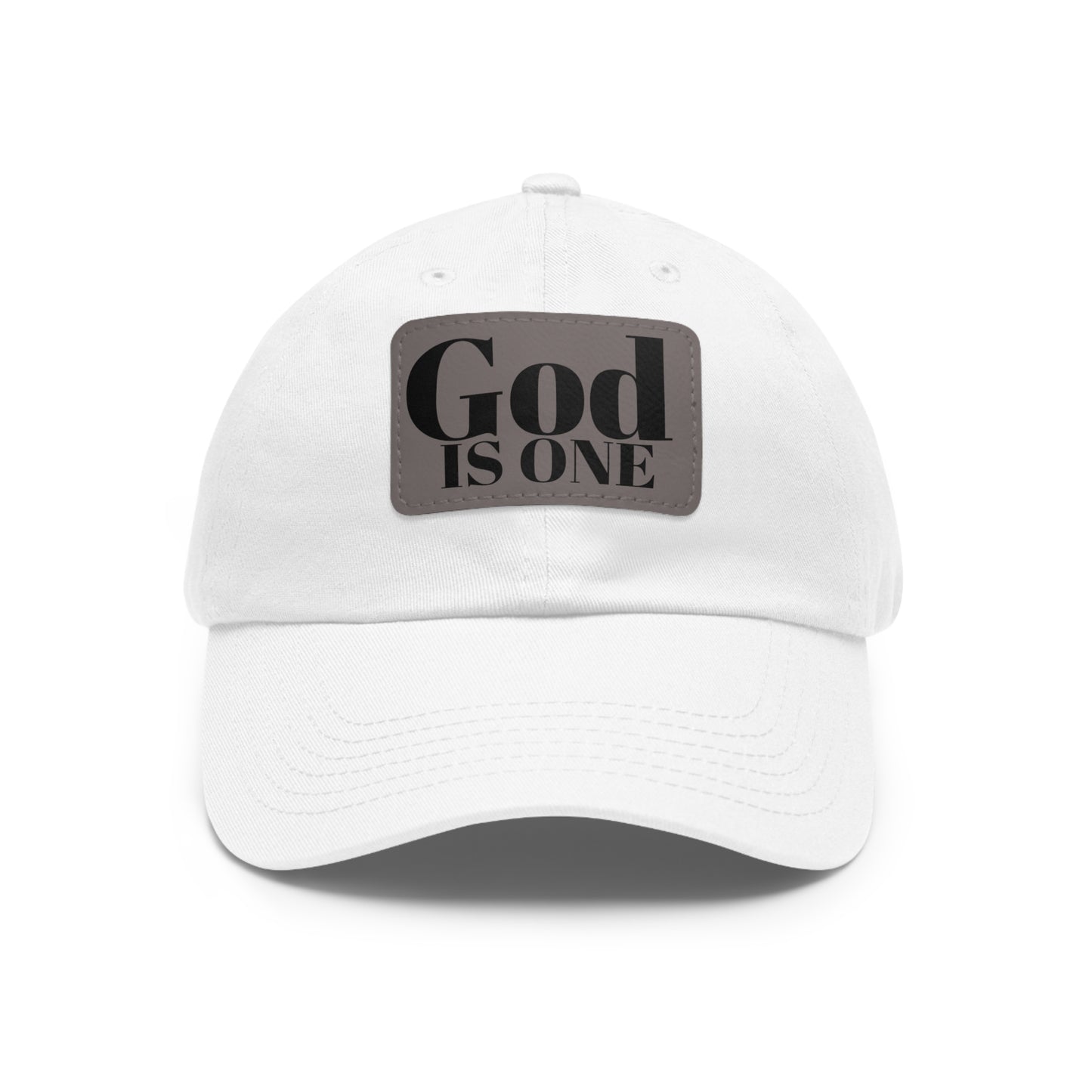 Dad Hat met lederen patch (Rectangle)  - Head wear (God is One) 10