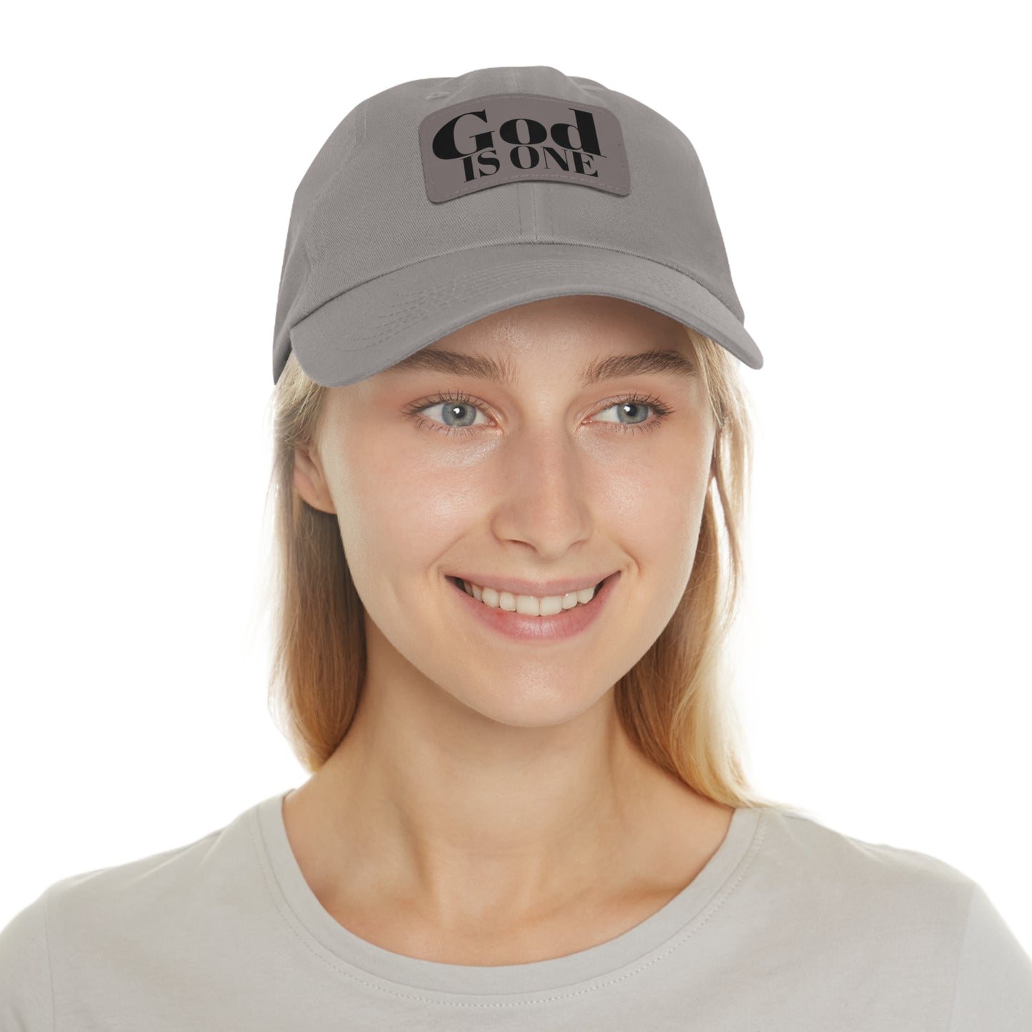 Dad Hat met lederen patch (Rectangle)  - Head wear (God is One) 10