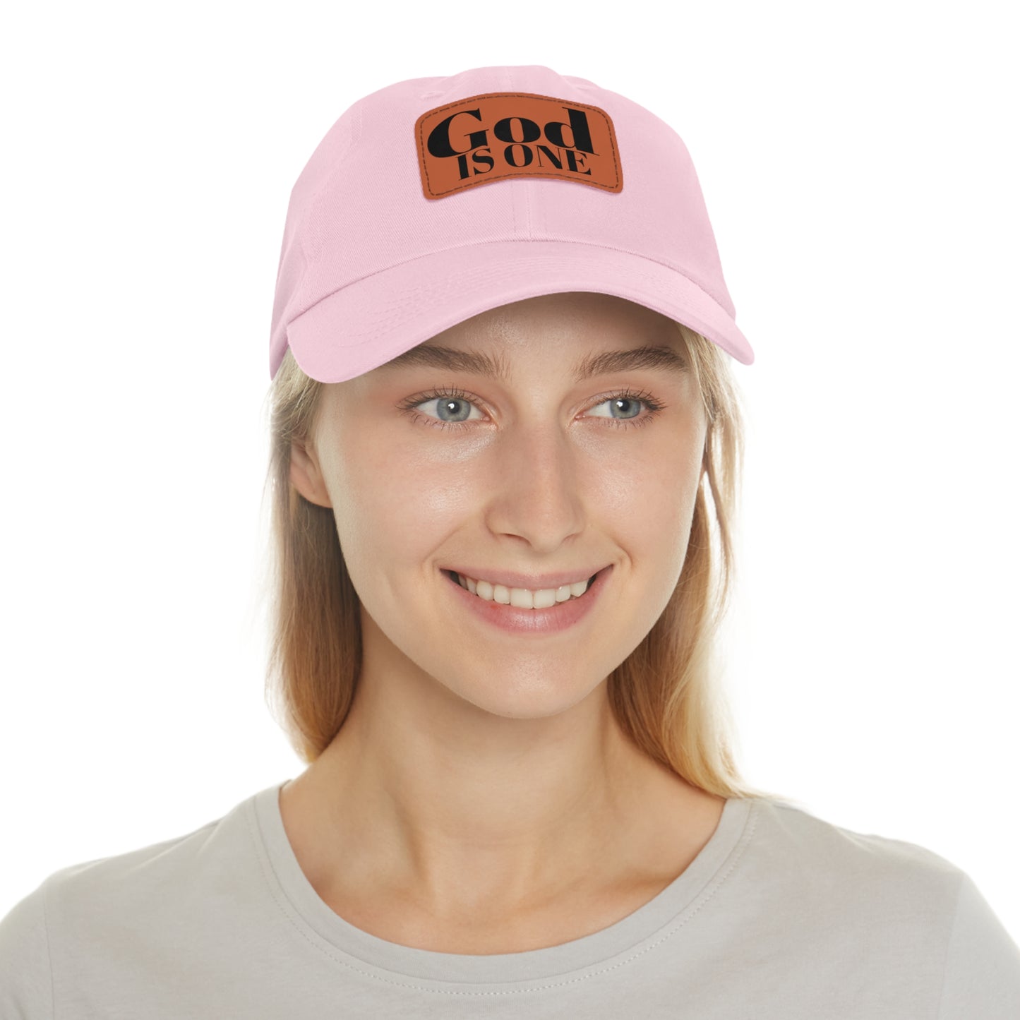 Dad Hat met lederen patch (Rectangle)  - Head wear (God is One) 10
