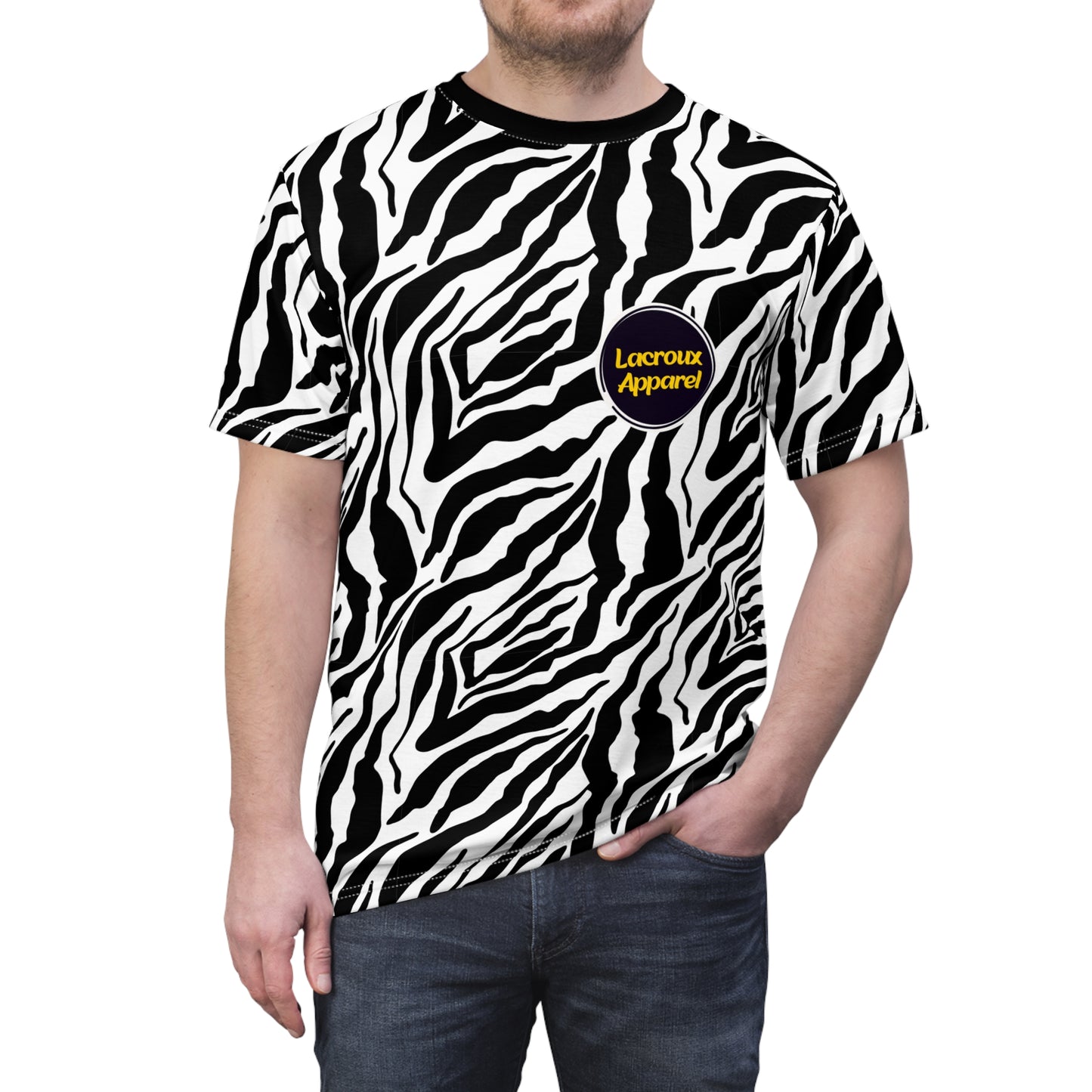 Heren & Dames Cut & Sew Tee Zebra Allover print