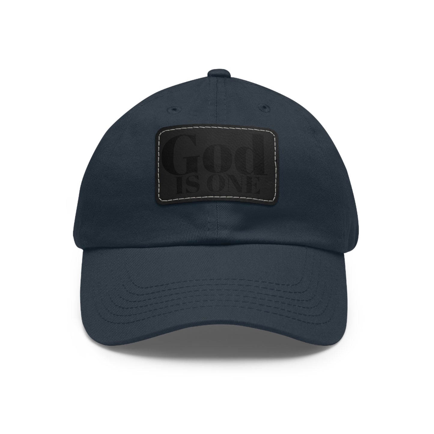 Dad Hat met lederen patch (Rectangle)  - Head wear (God is One) 10