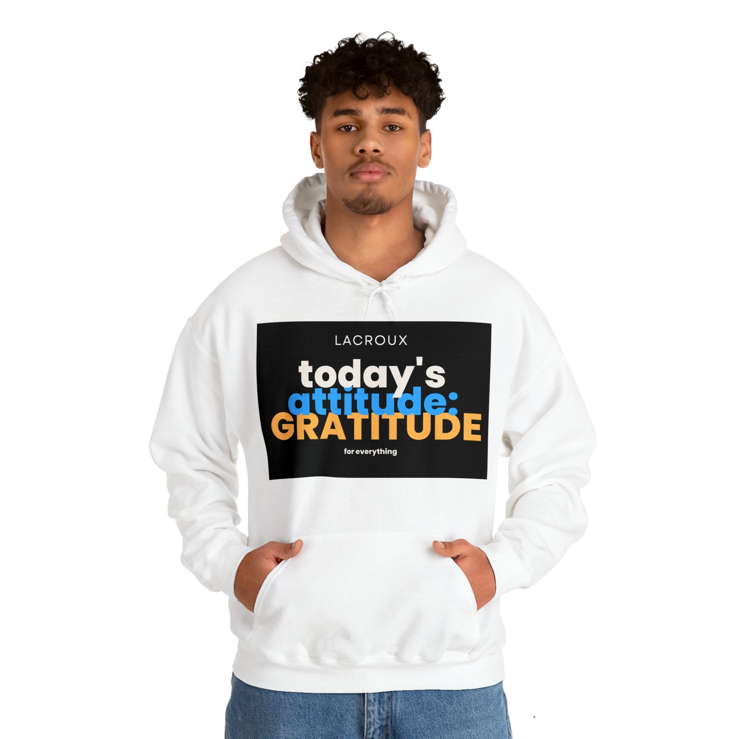 Heren & Dames Heavy Blend Wear Motivation 011 Hooded Sweatshirt 'GRATITUDE'.