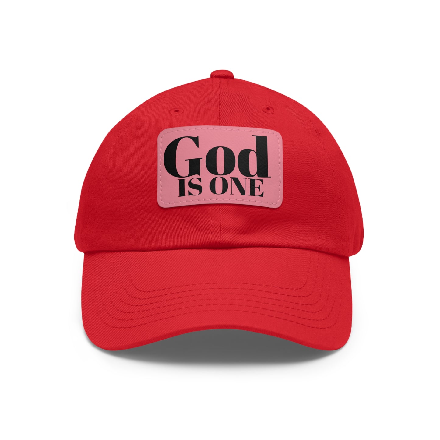 Dad Hat met lederen patch (Rectangle)  - Head wear (God is One) 10