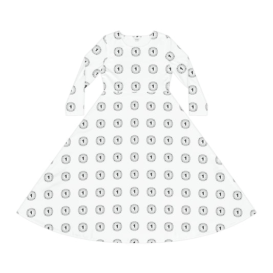 Dames Long Sleeve Dress (AOP) - God is one Women's Dress 01