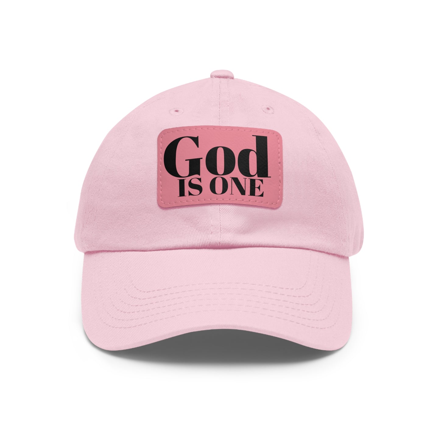 Dad Hat met lederen patch (Rectangle)  - Head wear (God is One) 10