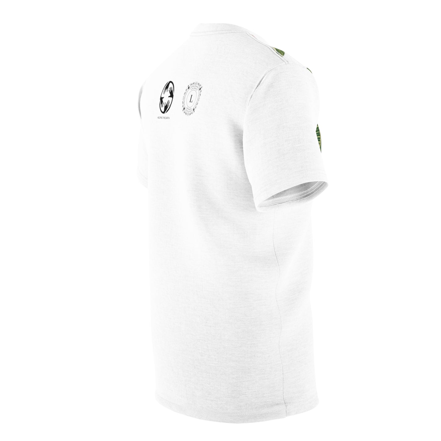 Heren & Dames Cut & Sew Tee Large Leaves Helping the Earth 08