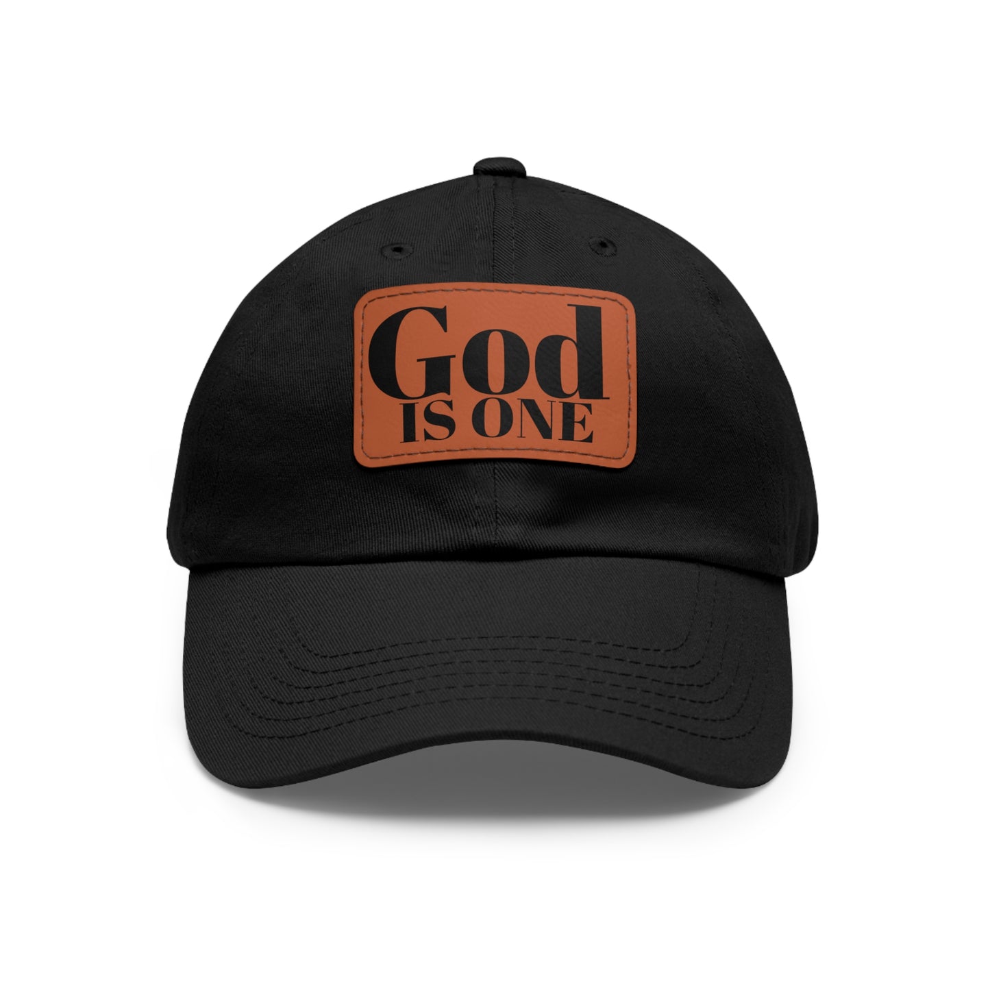Dad Hat met lederen patch (Rectangle)  - Head wear (God is One) 10