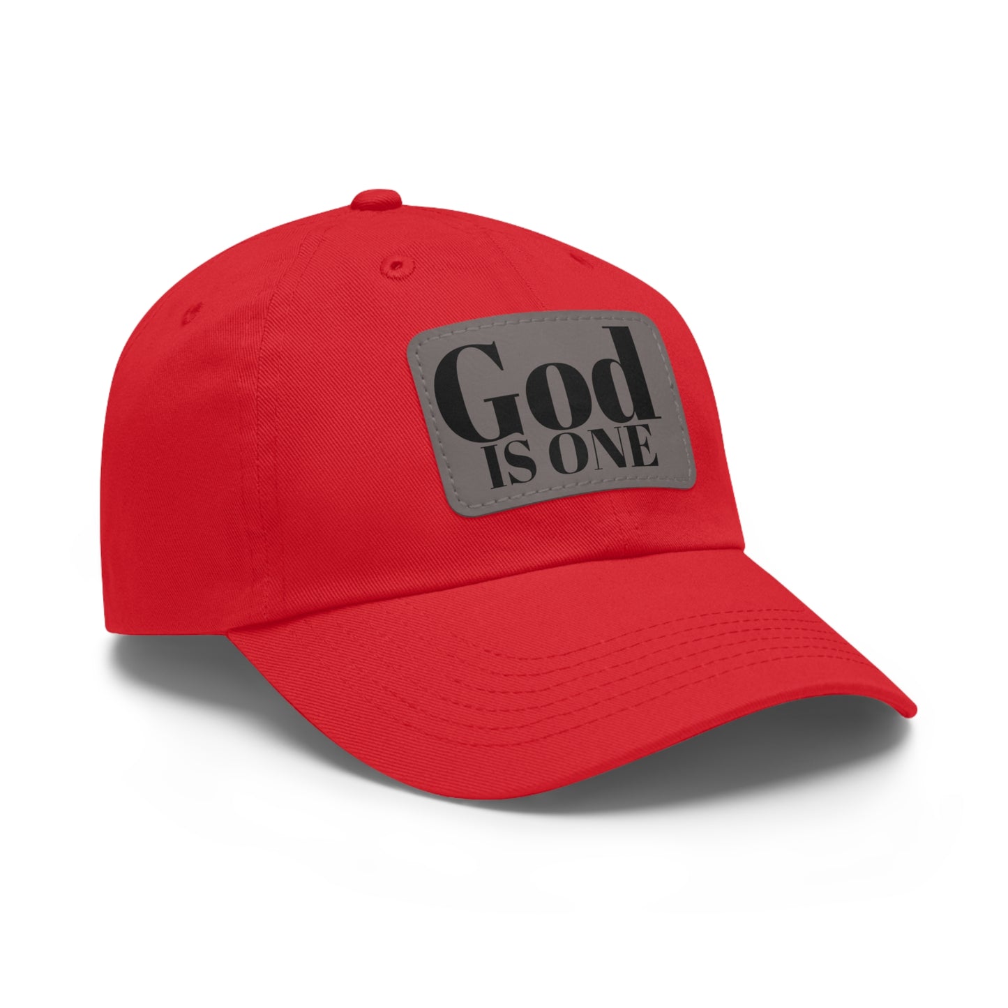 Dad Hat met lederen patch (Rectangle)  - Head wear (God is One) 10