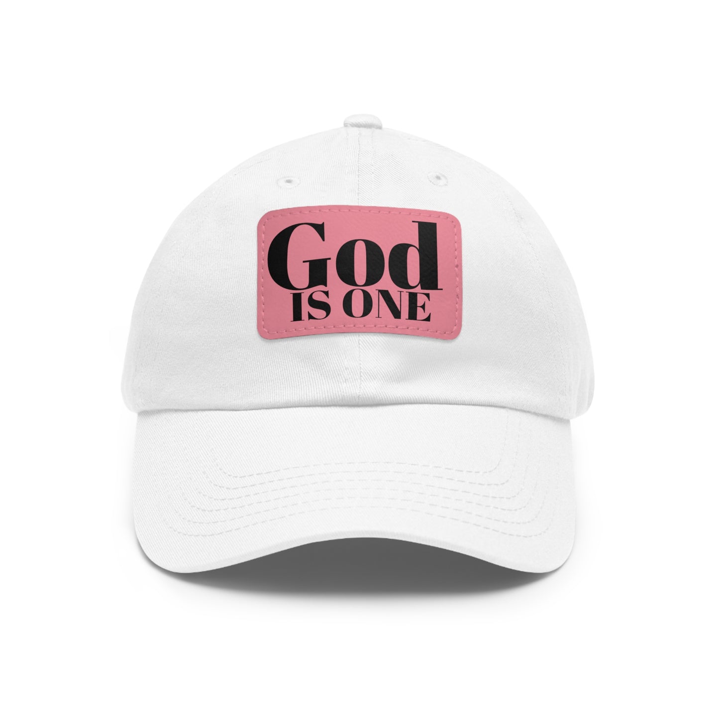 Dad Hat met lederen patch (Rectangle)  - Head wear (God is One) 10