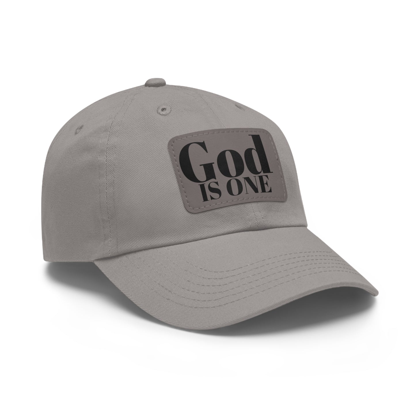 Dad Hat met lederen patch (Rectangle)  - Head wear (God is One) 10