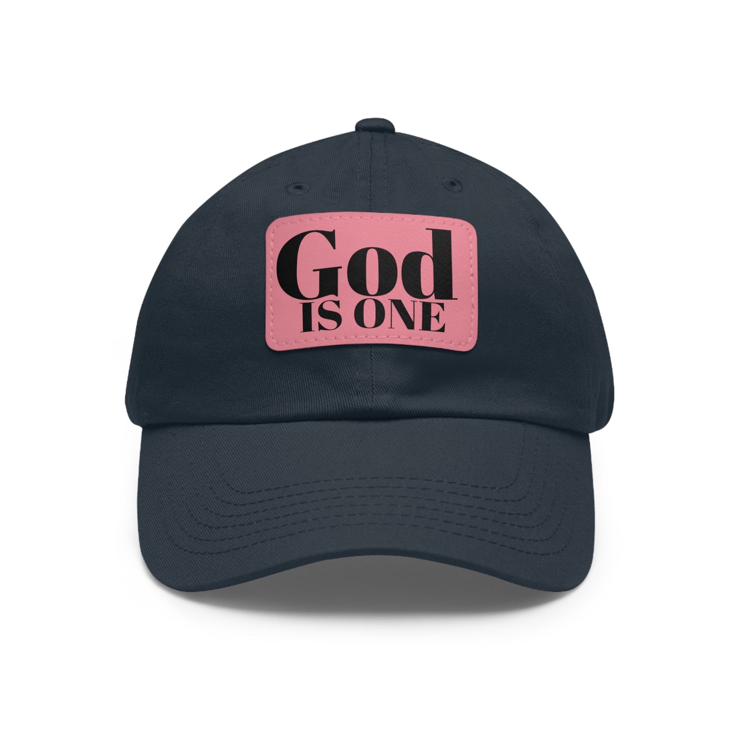 Dad Hat met lederen patch (Rectangle)  - Head wear (God is One) 10