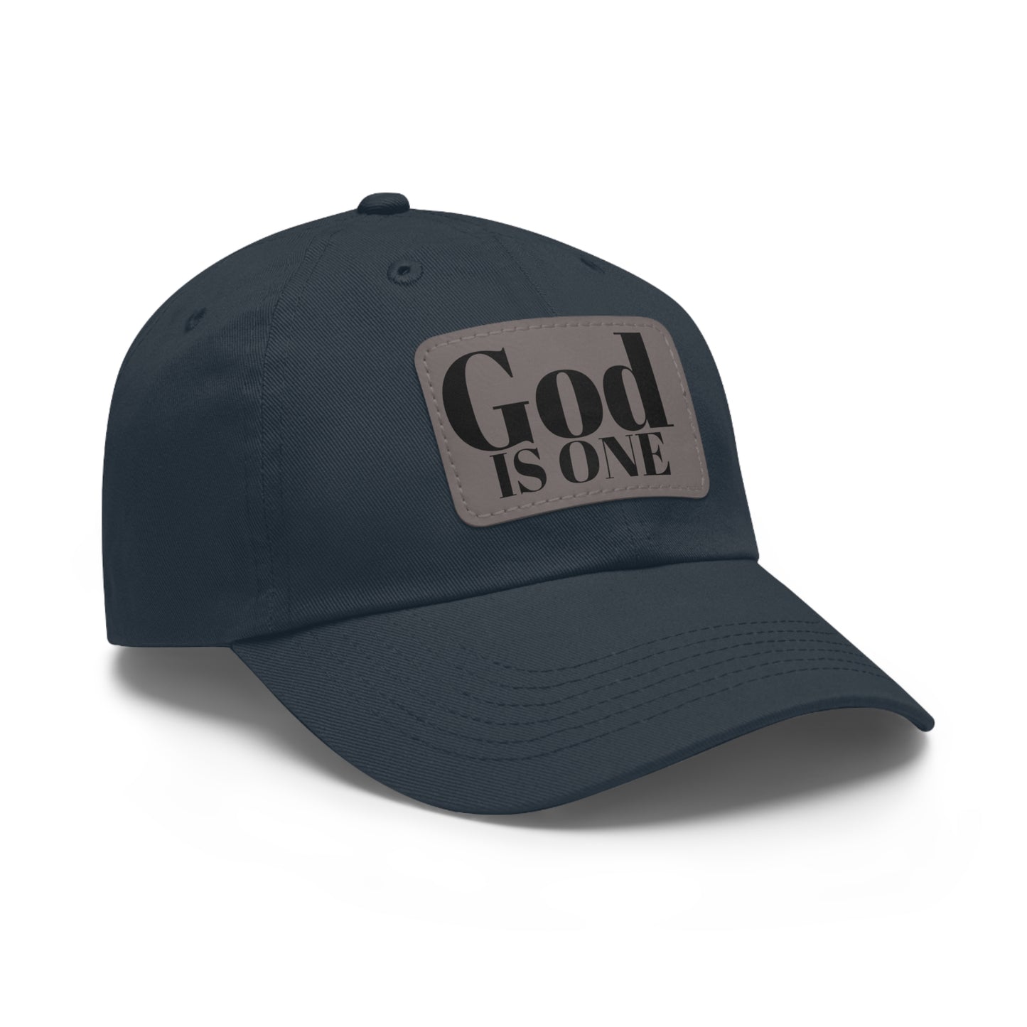 Dad Hat met lederen patch (Rectangle)  - Head wear (God is One) 10
