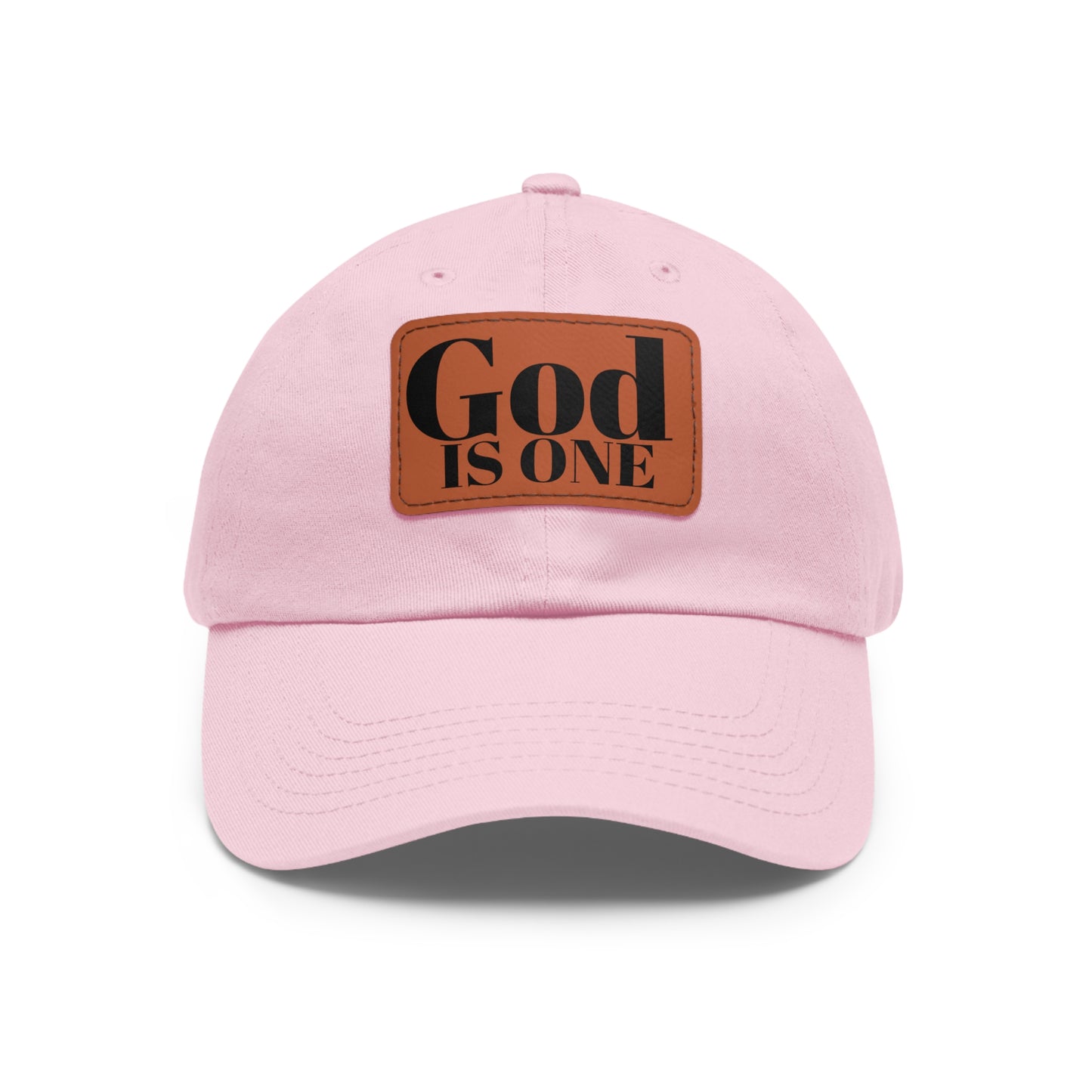 Dad Hat met lederen patch (Rectangle)  - Head wear (God is One) 10