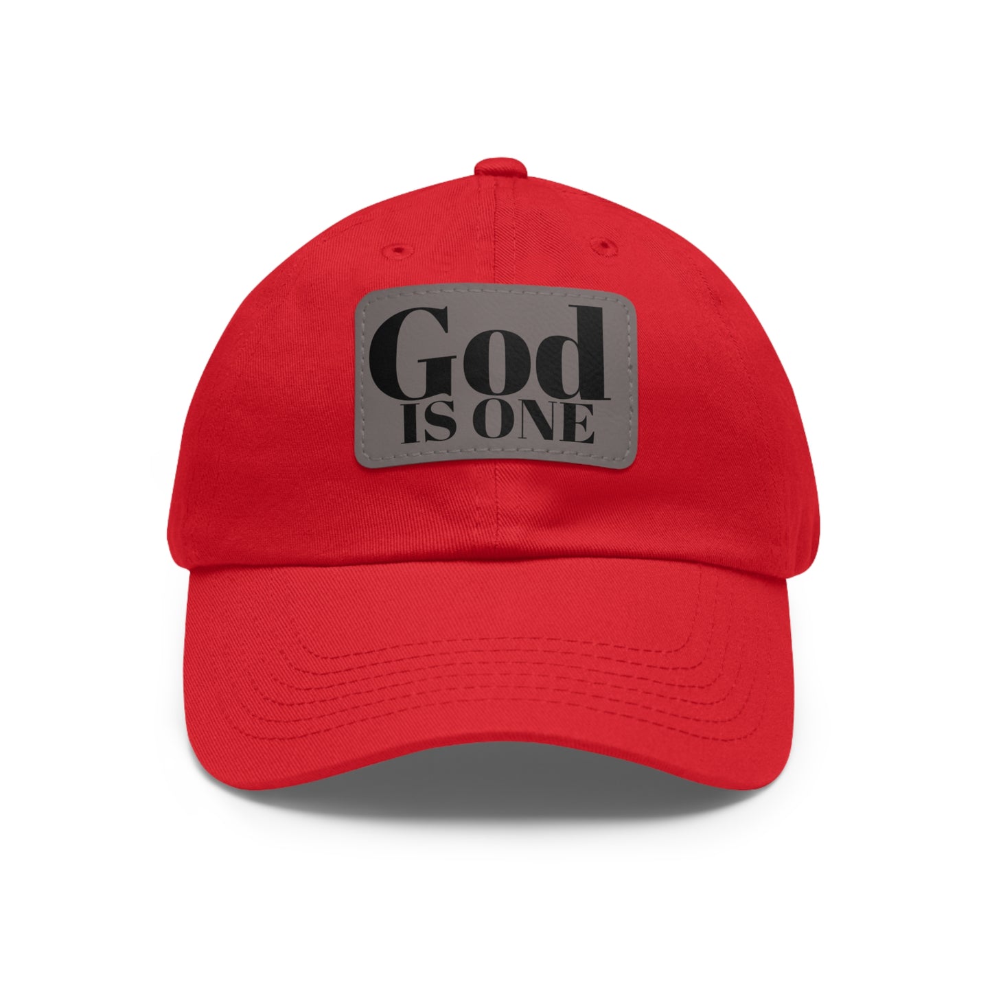 Dad Hat met lederen patch (Rectangle)  - Head wear (God is One) 10