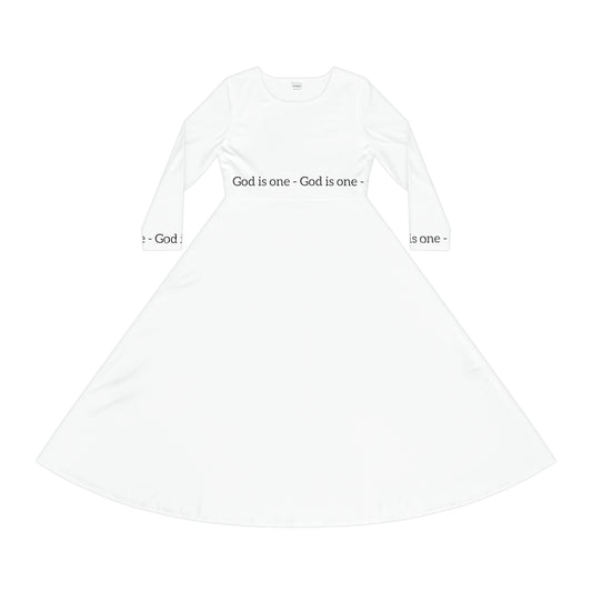 Dames Long Sleeve Dress (AOP) - Women's Dresses God Is One 05