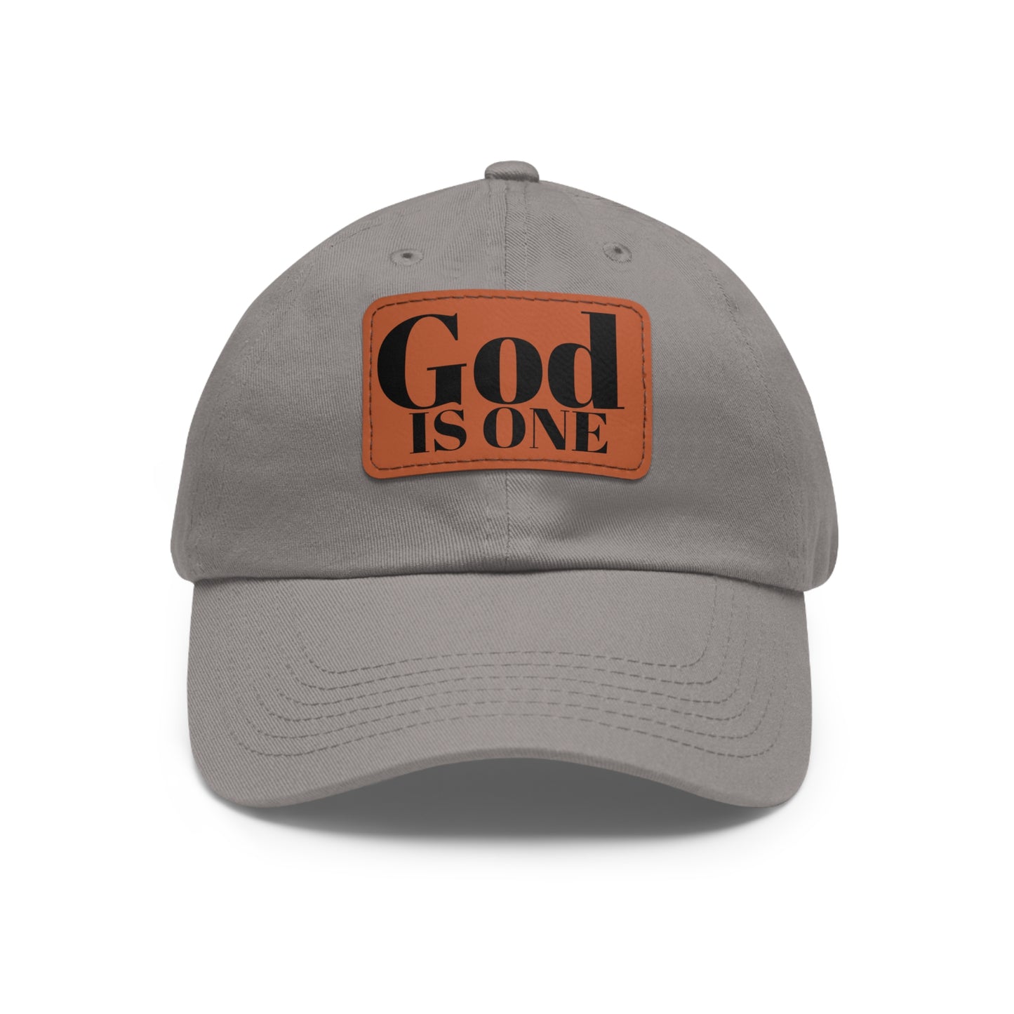 Dad Hat met lederen patch (Rectangle)  - Head wear (God is One) 10