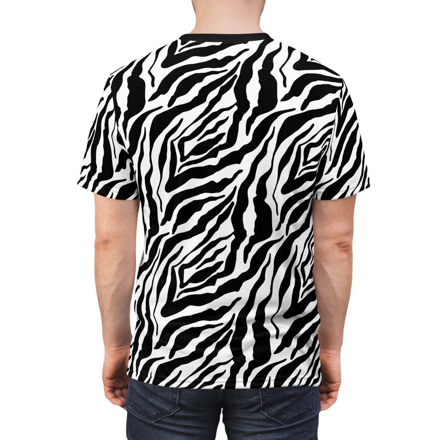 Heren & Dames Cut & Sew Tee Zebra Allover print