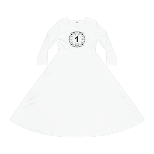 Dames Long Sleeve Dress (AOP) - God is one Women's Dress 03