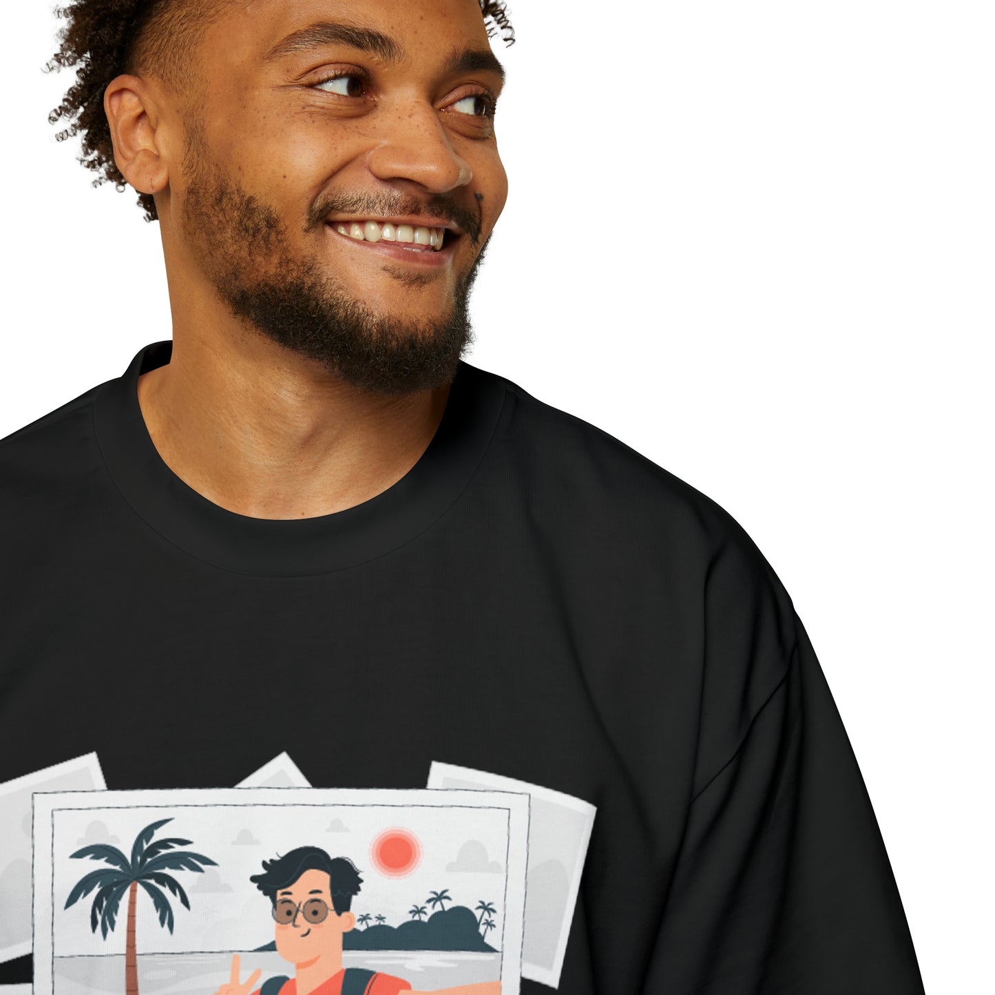 Heren Heavy Oversized Tee Selfies, The Child In me 08