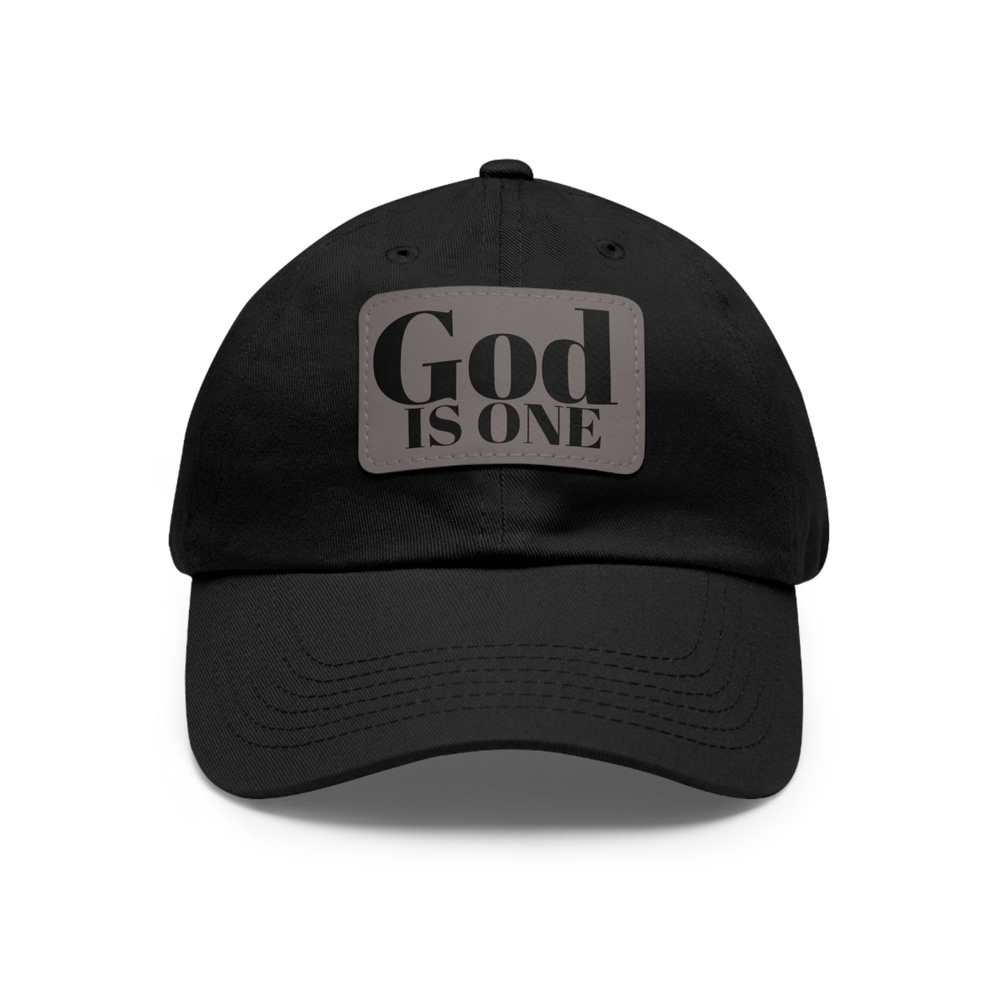 Dad Hat met lederen patch (Rectangle)  - Head wear (God is One) 10