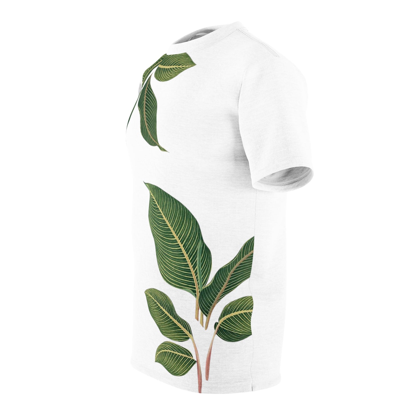 Heren & Dames Cut & Sew Tee Large Leaves Helping the Earth 08