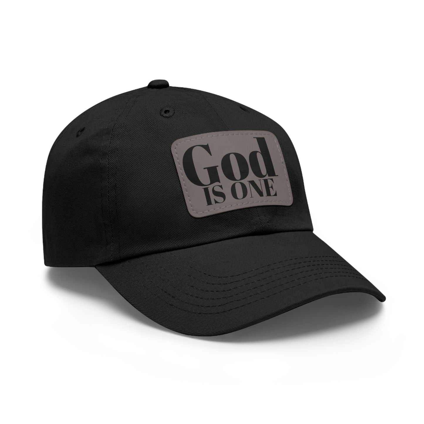 Dad Hat met lederen patch (Rectangle)  - Head wear (God is One) 10