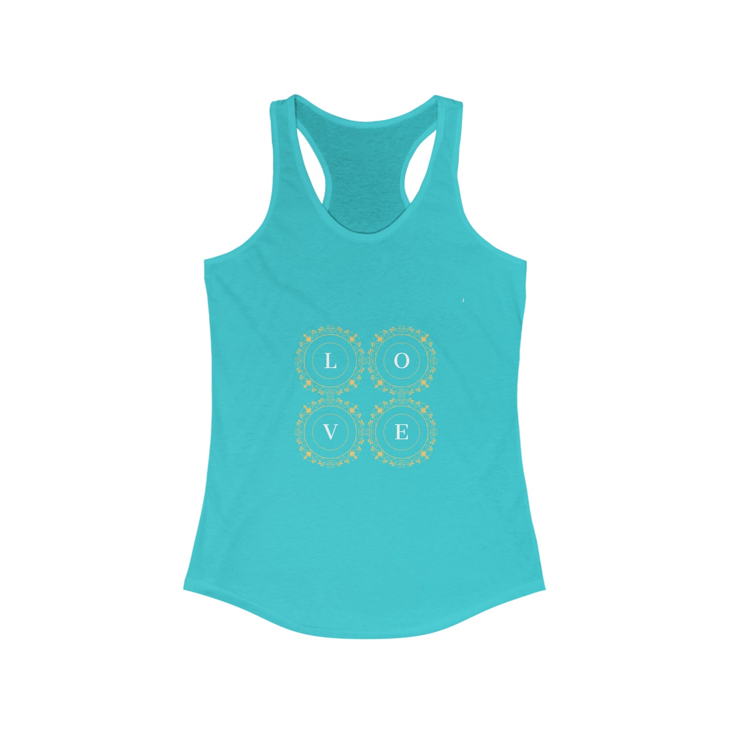 Dames Racerback Tank LOVE Identity Logo Collection