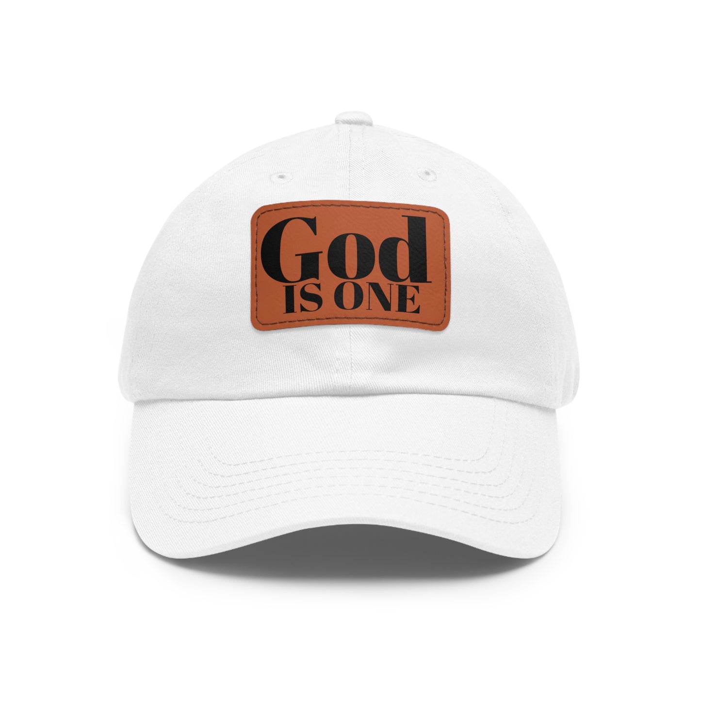 Dad Hat met lederen patch (Rectangle)  - Head wear (God is One) 10