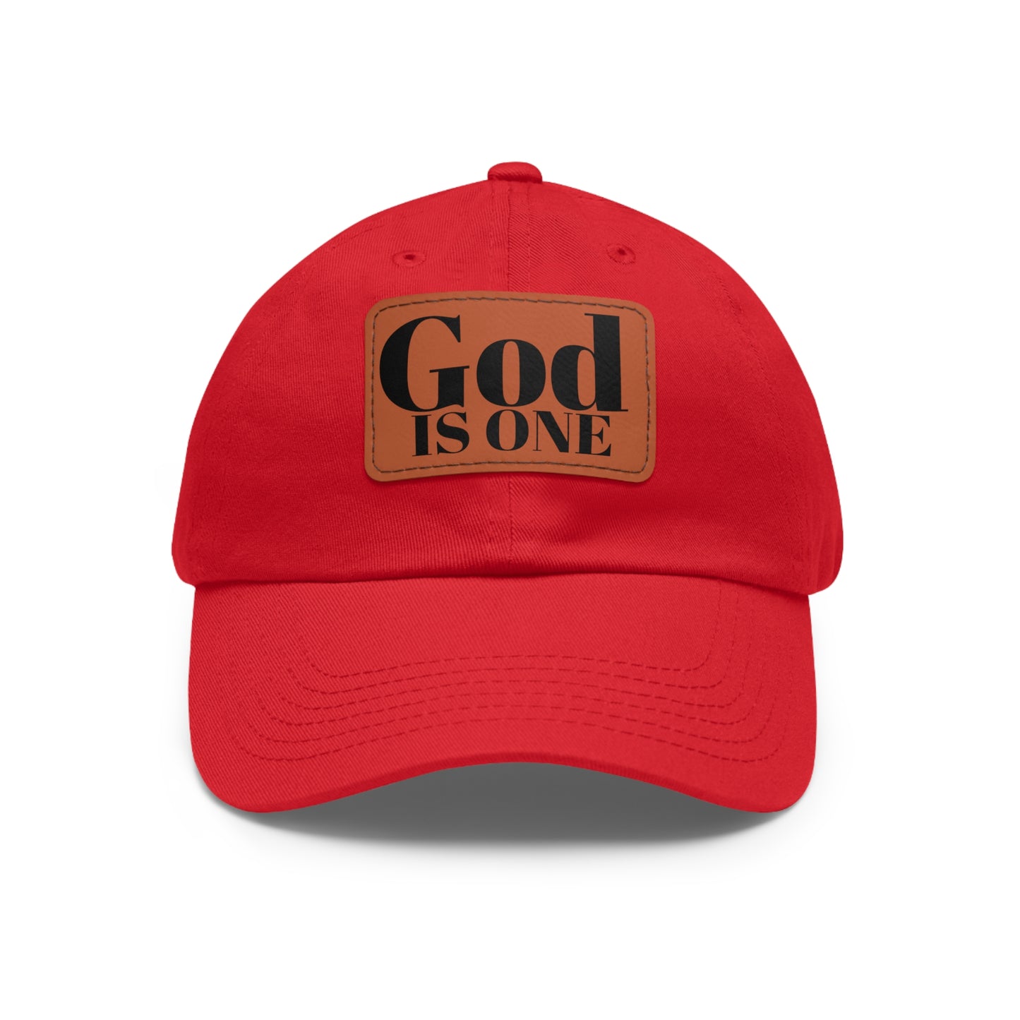 Dad Hat met lederen patch (Rectangle)  - Head wear (God is One) 10