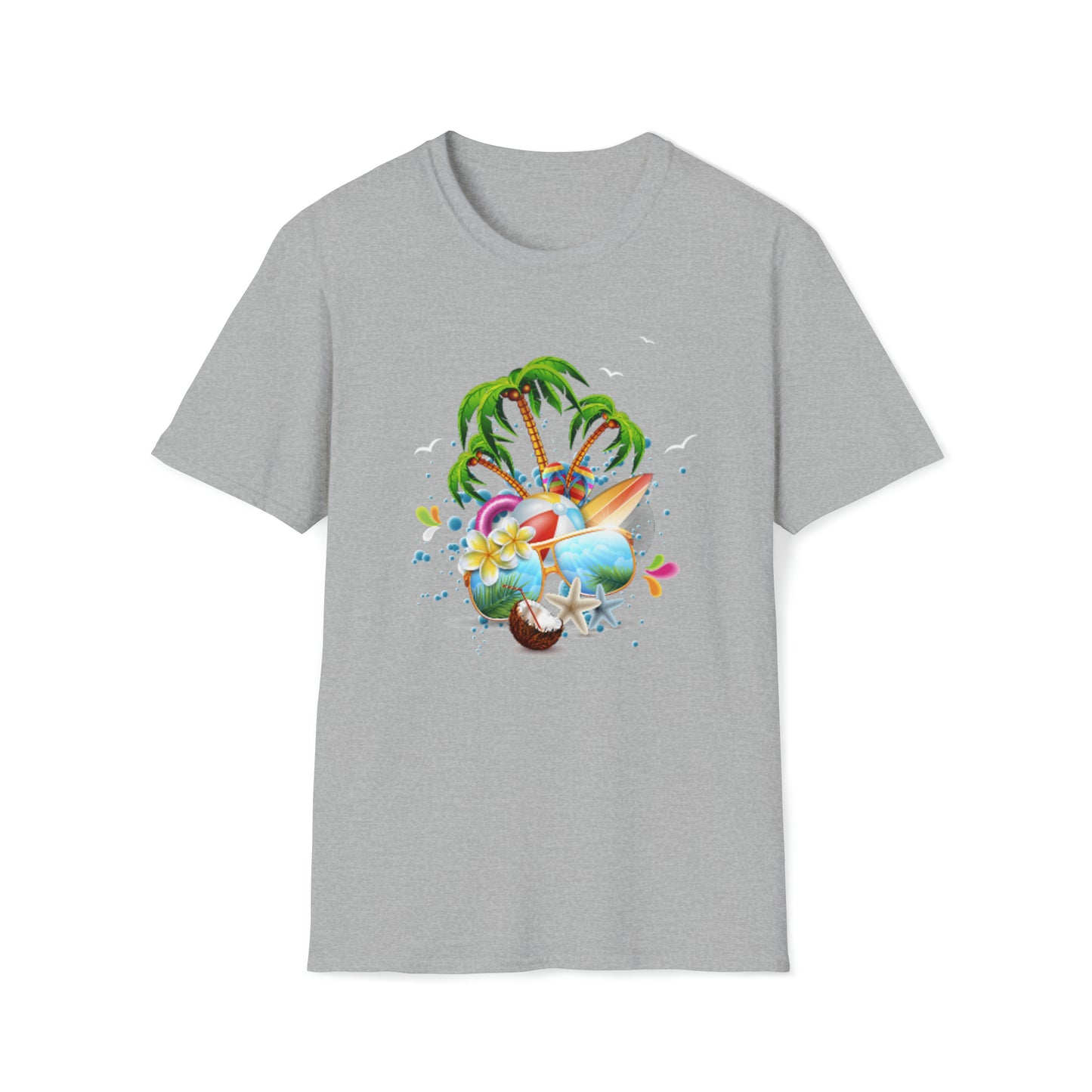 Heren & Dames Softstyle T-Shirt The Child In Me 03 Beach