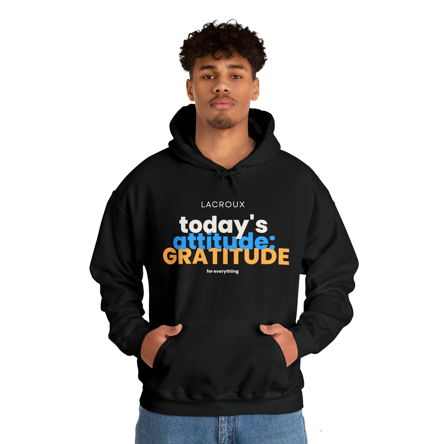 Heren & Dames Heavy Blend Wear Motivation 011 Hooded Sweatshirt 'GRATITUDE'.