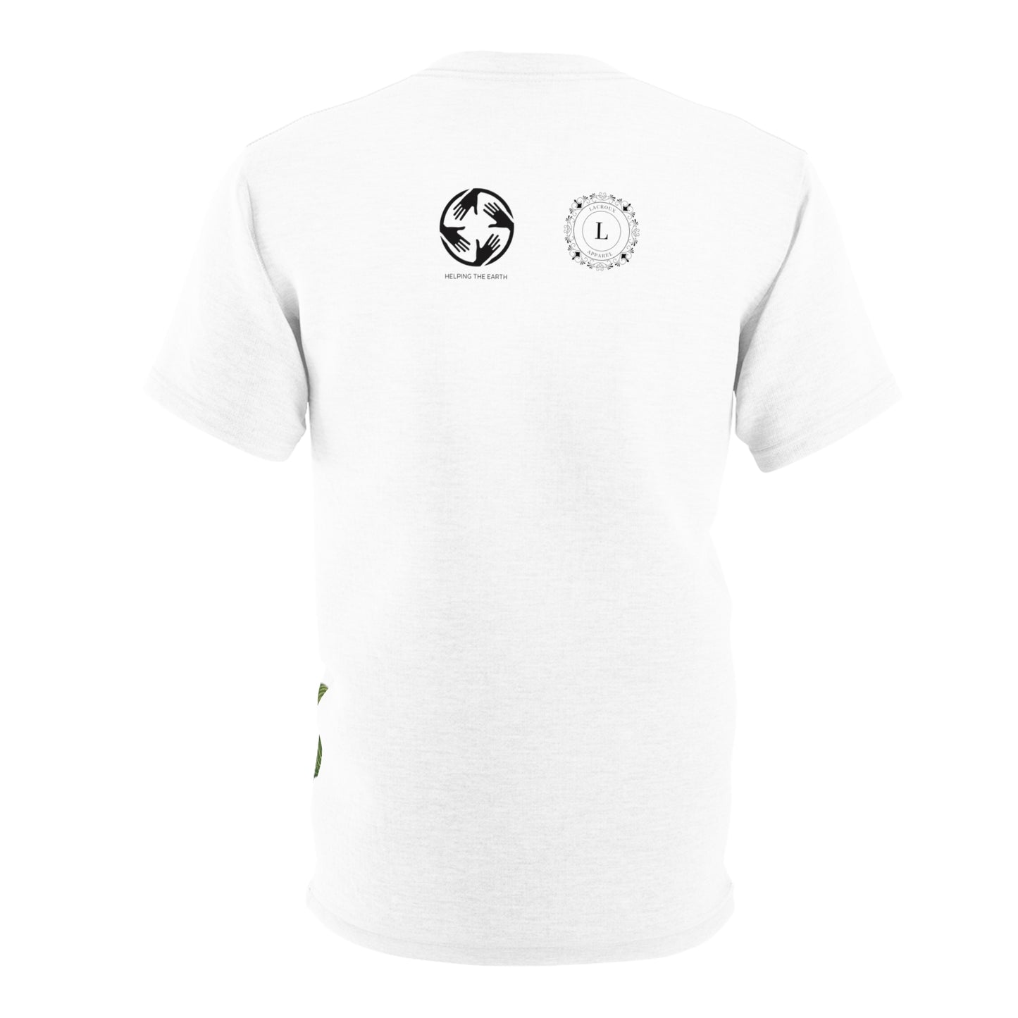 Heren & Dames Cut & Sew Tee Large Leaves Helping the Earth 08
