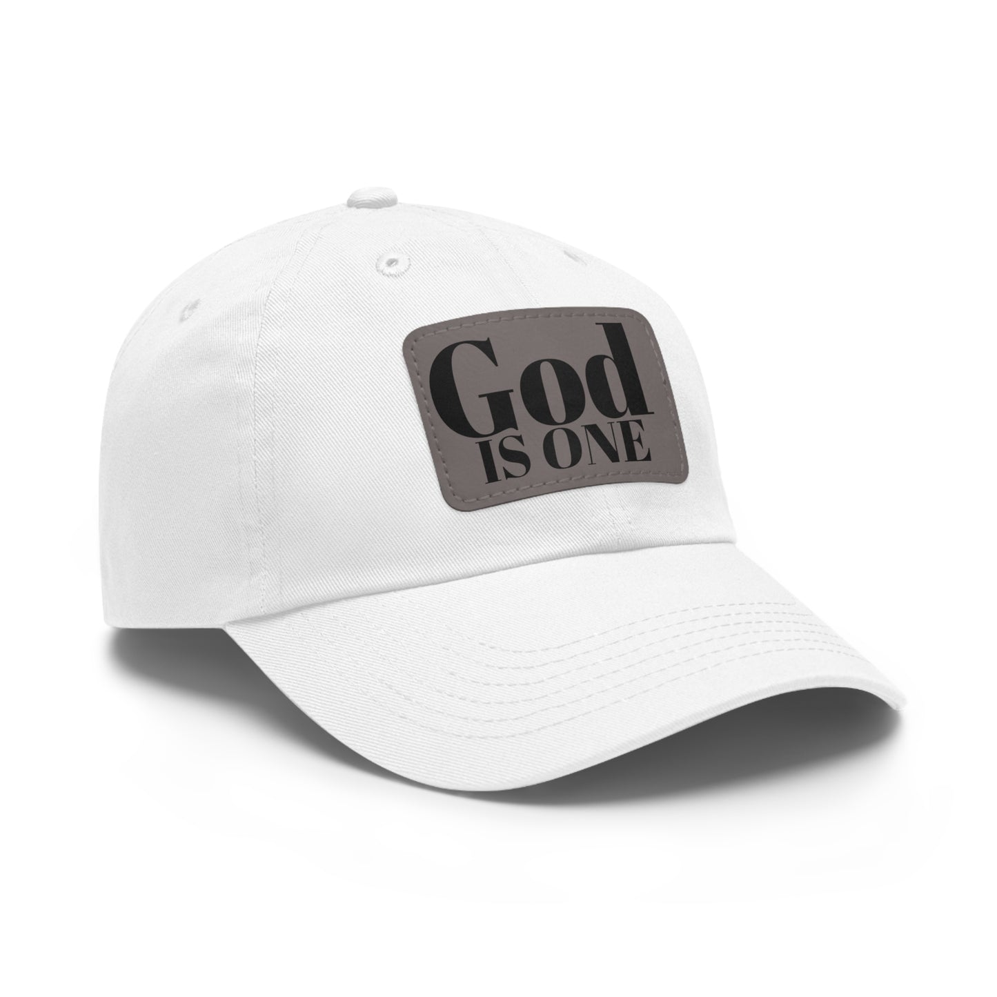 Dad Hat met lederen patch (Rectangle)  - Head wear (God is One) 10