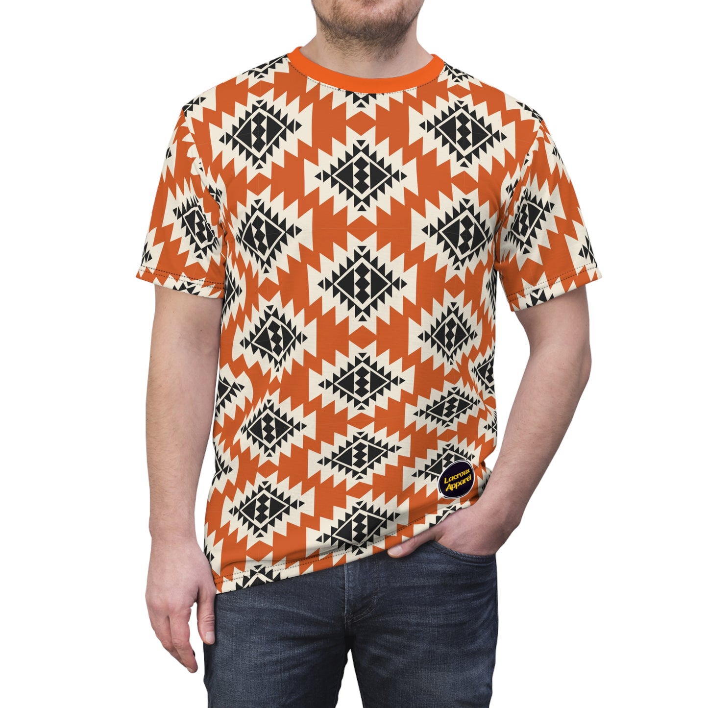 Heren & Dames Cut & Sew Tee Navajo All over print
