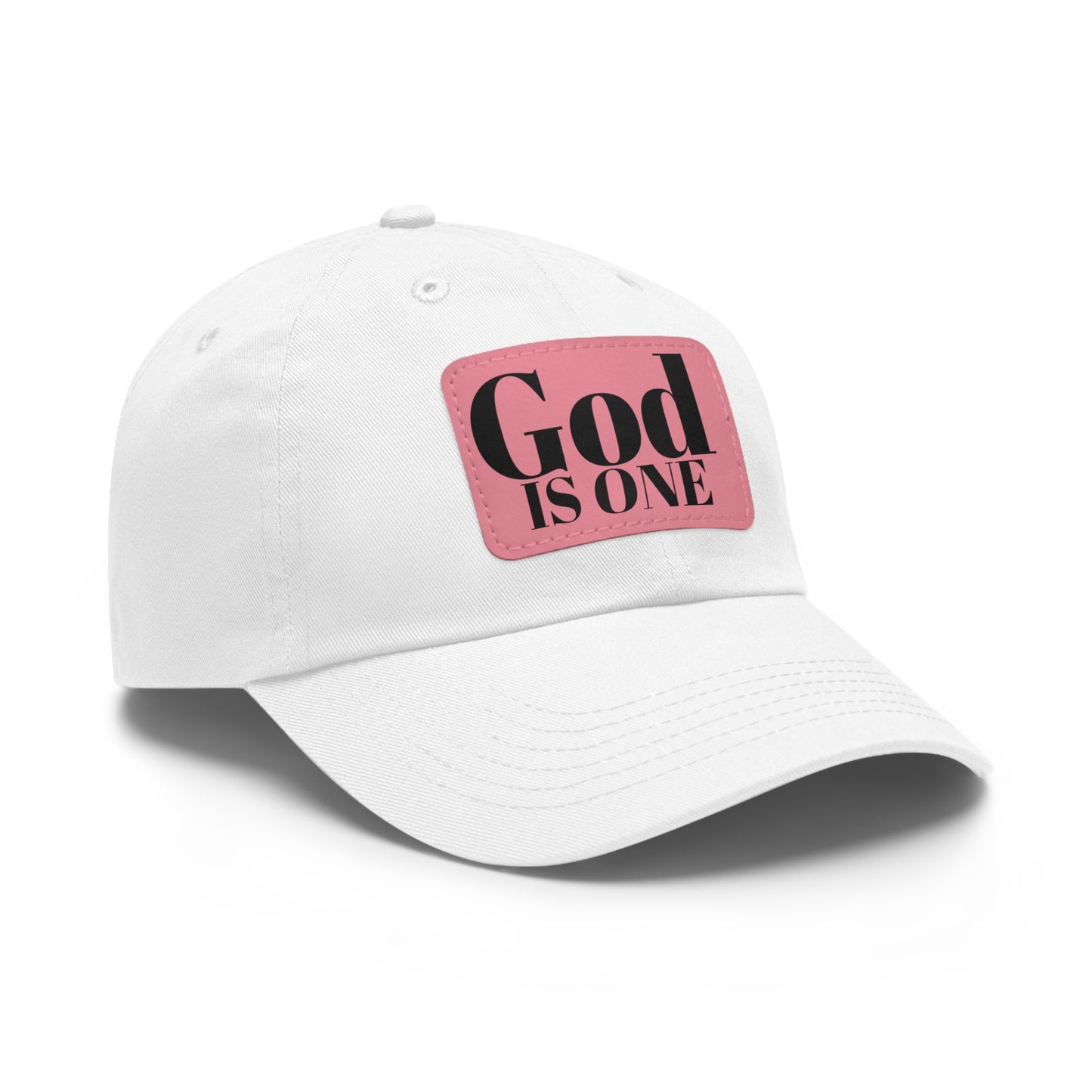 Dad Hat met lederen patch (Rectangle)  - Head wear (God is One) 10